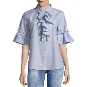 NWOT Karl Lagerfeld Ruffle Blouse